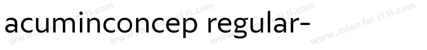 acuminconcep regular字体转换